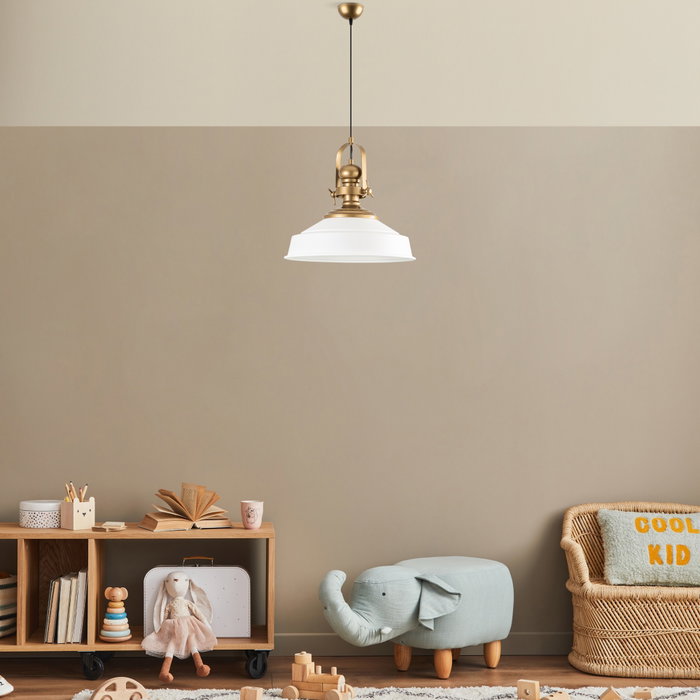 Opviq Lámpara de araña de metal blanca con altura ajustable Opviq Lámpara de araña de metal blanca con altura ajustable